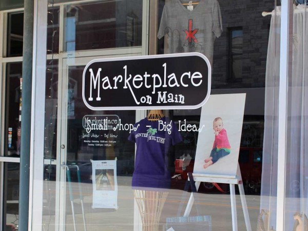 Marketplace on Main Closeup Marketplace on Main Storefront