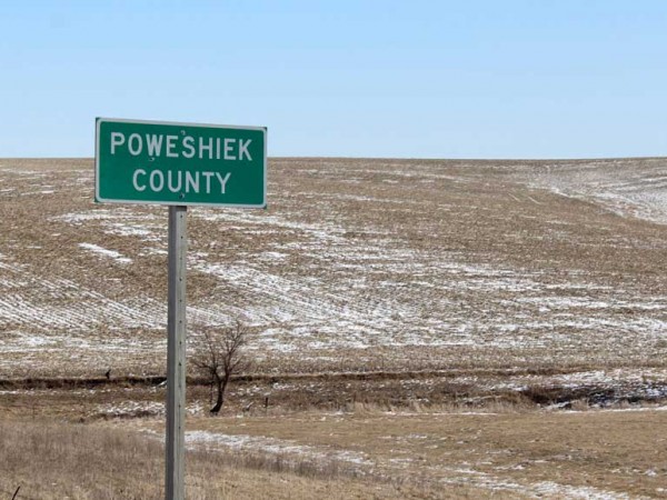 "Poweshiek County" roadside sign